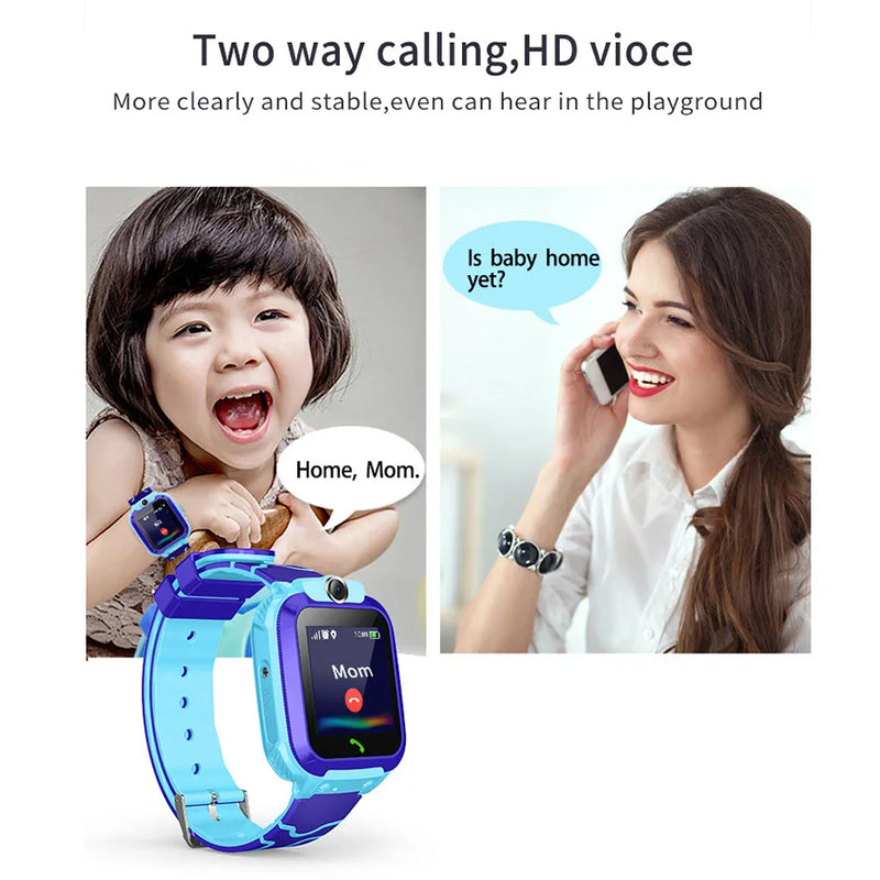 Q12 Kids Smart Watch SOS Phone Watch Smartwatch Kids 2G Sim Card Smart Phone IP67 Waterproof Children's Smart Watch Gift Clock