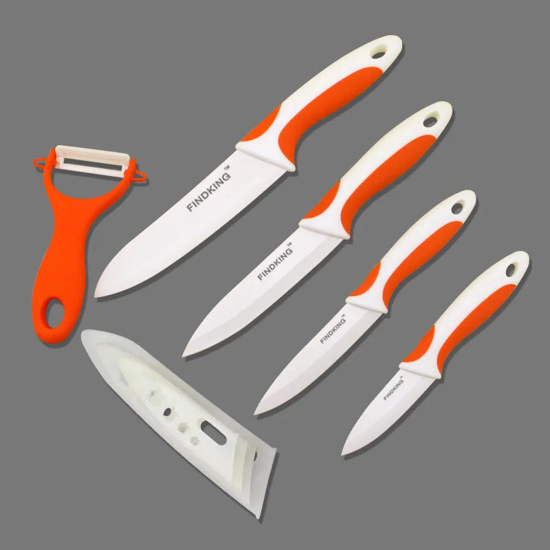 FINDKING Quality ceramic chef knives kitchen knife set Ceramic Knife 3" 4" 5" 6" inch Peeler Covers fruit  knife set chefs tools