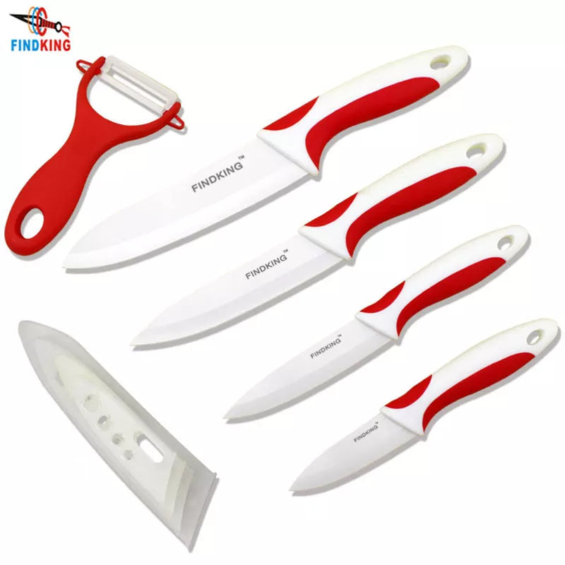 FINDKING Quality ceramic chef knives kitchen knife set Ceramic Knife 3" 4" 5" 6" inch Peeler Covers fruit  knife set chefs tools