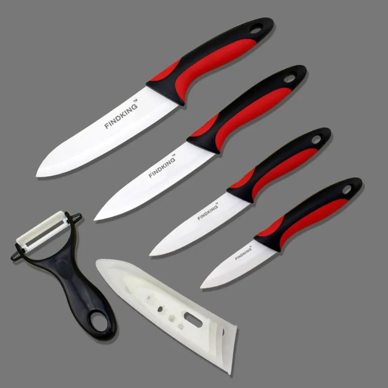 FINDKING Quality ceramic chef knives kitchen knife set Ceramic Knife 3" 4" 5" 6" inch Peeler Covers fruit  knife set chefs tools