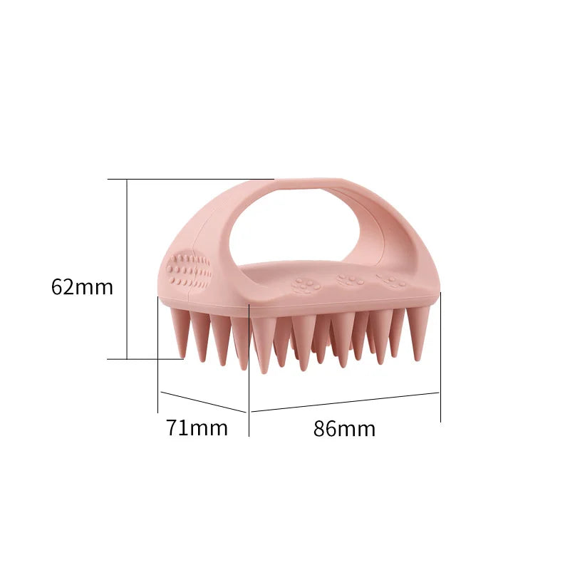 Silicone Hair Washing Comb Head Scalp Massage Shampoo Comb Head Body Wash Clean Shower Brush Bath Spa Anti-Dandruff Bathrom Comb