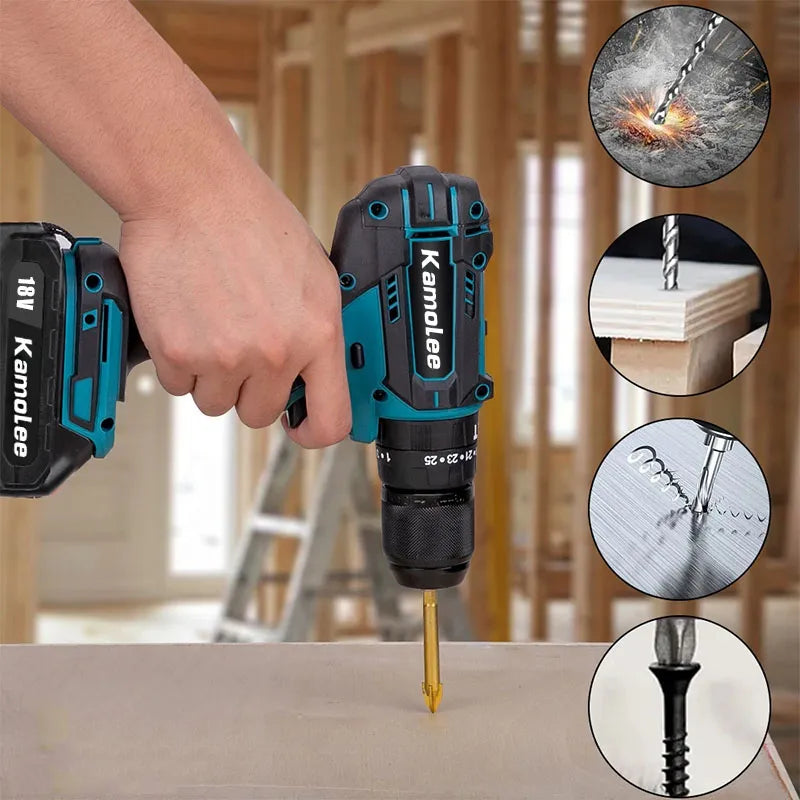 10mm/13mm Brushed Cordless Electric Impact Drill Electric Screwdriver Home DIY Power Tools For Makita 18V Battery