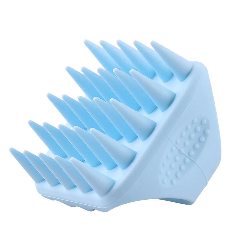 Silicone Hair Washing Comb Head Scalp Massage Shampoo Comb Head Body Wash Clean Shower Brush Bath Spa Anti-Dandruff Bathrom Comb